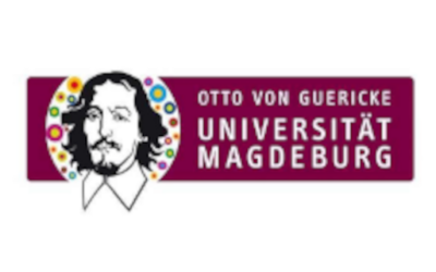OvGU Logo mit bunten Punkten des Logos der Charta für Vielfalt