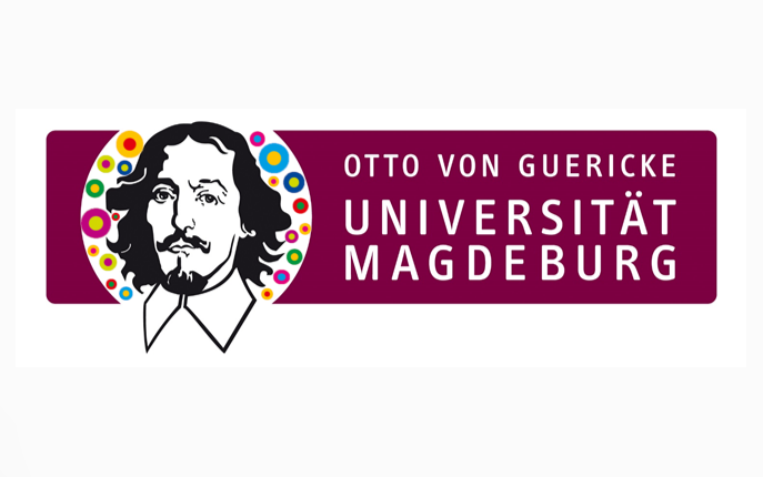 Logo Diversity Challenge (OVGU-Logo mit bunten Punkten der Charta für Vielfalt)